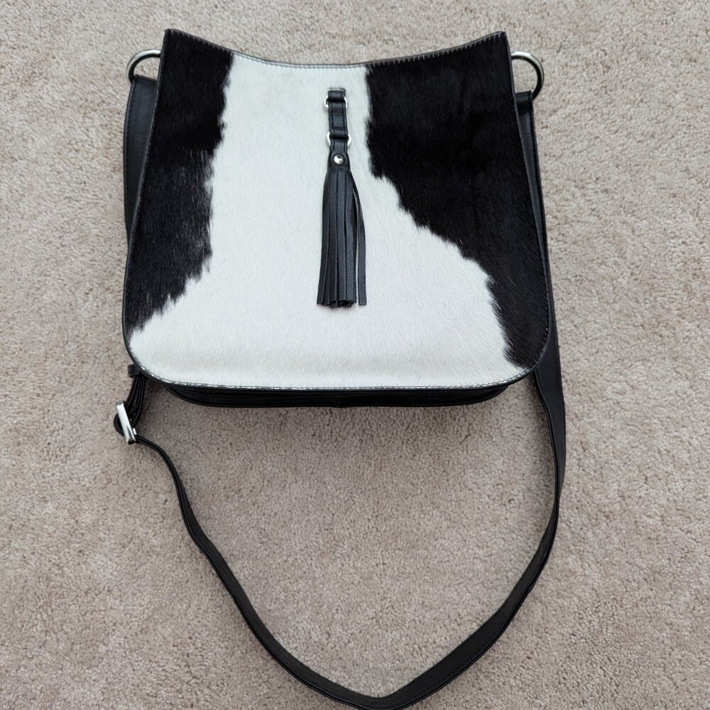 NWOT-Overland Odessa Cowhide Crossbody/Shoulder Bag - Picture 7 of 9